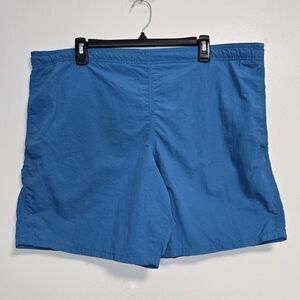 Islander Mens Solid Blue Casual Swim Shorts Size Medium